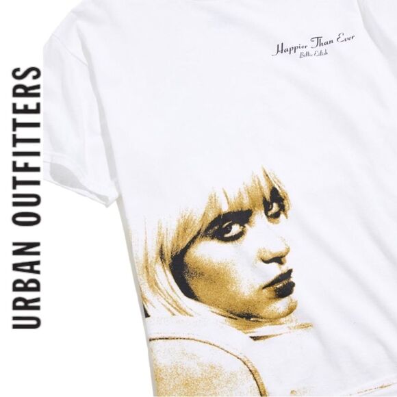 NEW with Tag. Billie Eilish UO Urban Outfitters Happier Than Ever Tee T-Shirt M - Picture 2 of 3